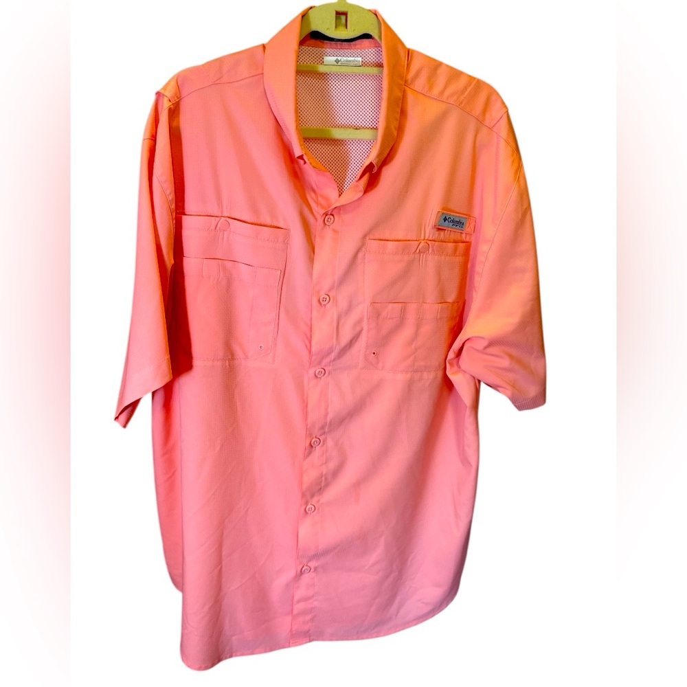 ✨Columbia PFC Fishing Gear Shirt✨✨Omnishade— size XL/TG Pink